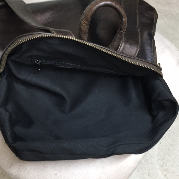 DKNY Leather Backpack  M Bronze Black vintage main image 4